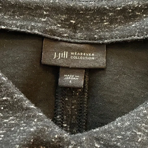 J Jill Women's Wearever Double-Face Jersey V-Neck Tunic - S - Black Speckle - Picture 5 of 6